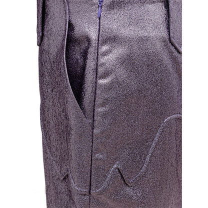 Purple Polyamide Midi Skirt