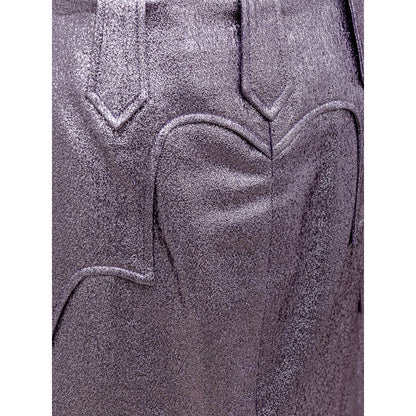 Purple Polyamide Midi Skirt