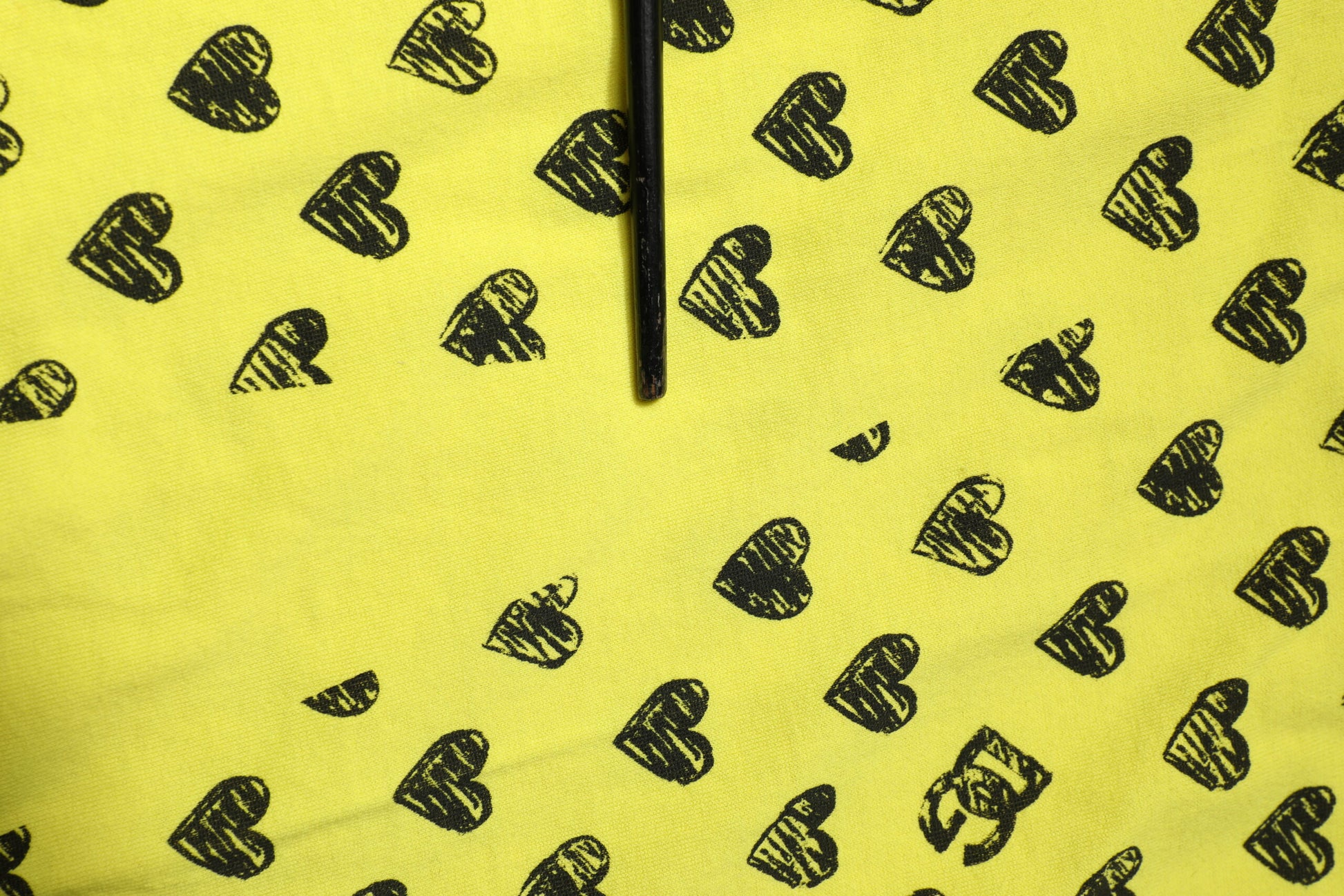 Yellow Cotton DG Heart Print Crew Neck T-shirt