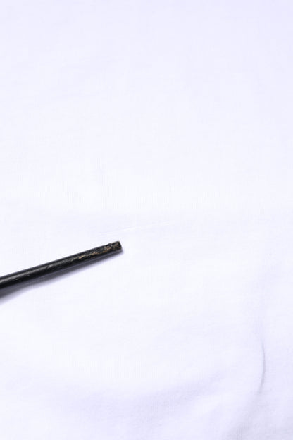 White Cotton Logo Patch Crew Neck T-shirt