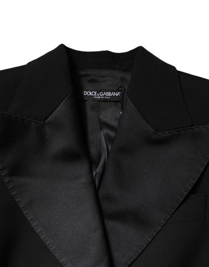 Black Wool Jumpsuit Dress Women Coat Jacket