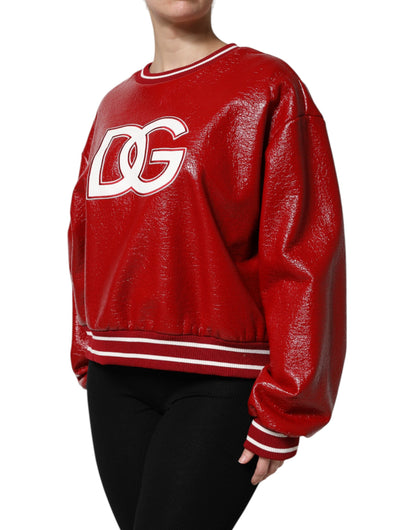 Red Wool DGLogo Embroidery Pullover Sweater