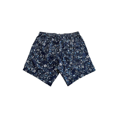 Blue Polyester Men Swim Short