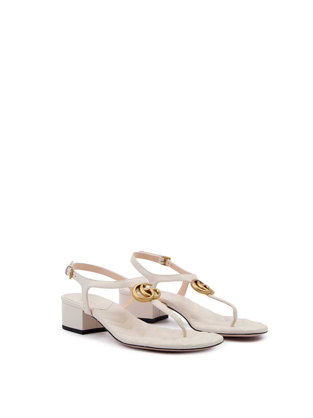 Mystic White Nappa Charlotte Leather Sandals