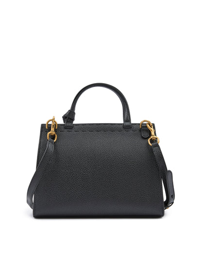 Black Leather GG Marmont Handbag