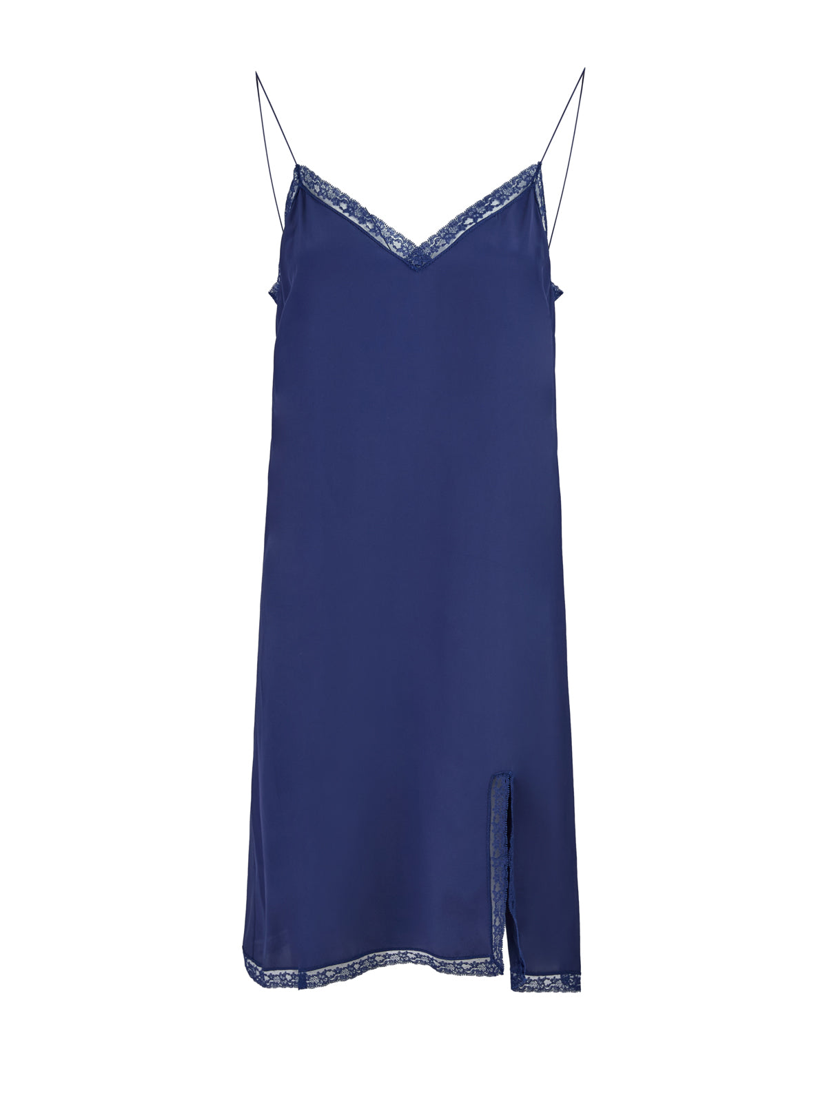 Blu Viscose and Cotton Mid Long Dress