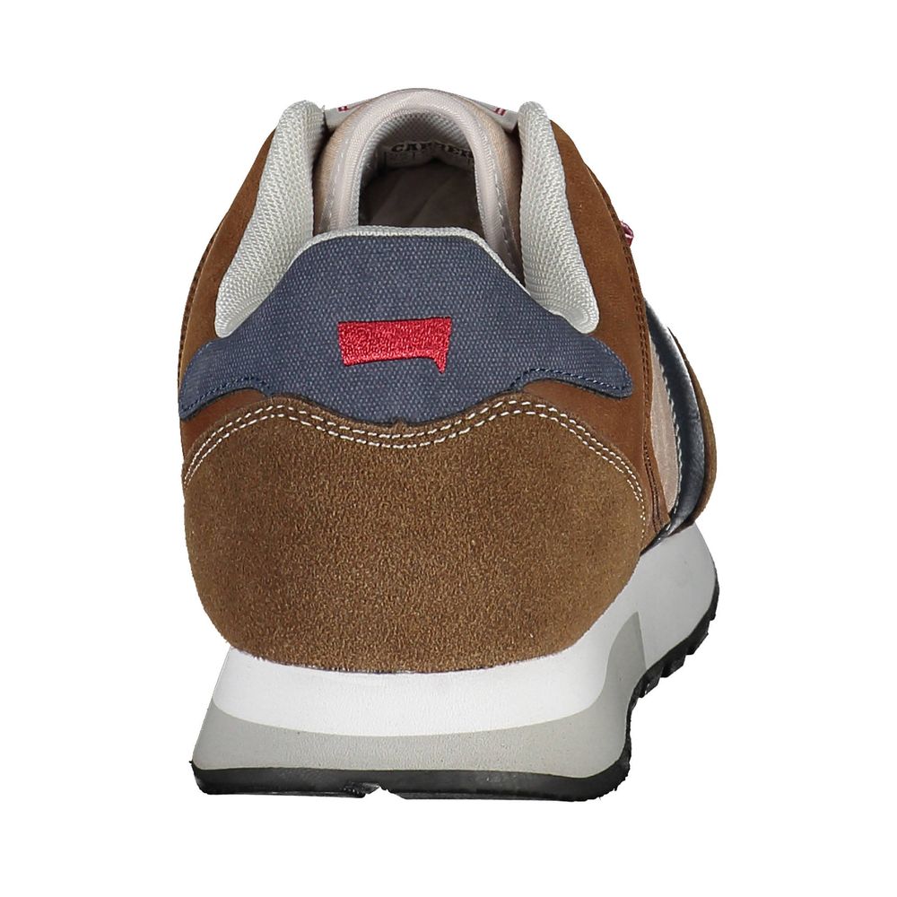 Brown Eco Leather Men Sneaker