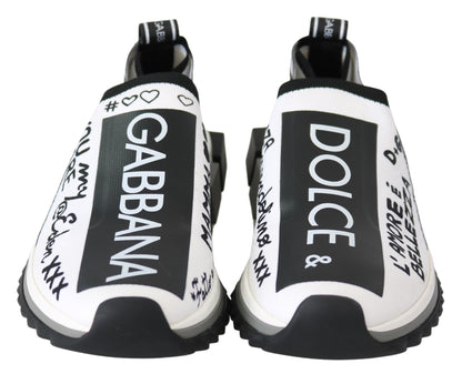 White Black Slip On Sorrento Sneakers
