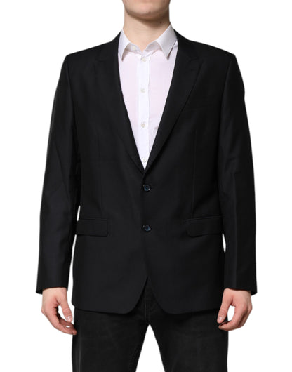Dark Blue MARTINI Wool Blazer Coat Jacket
