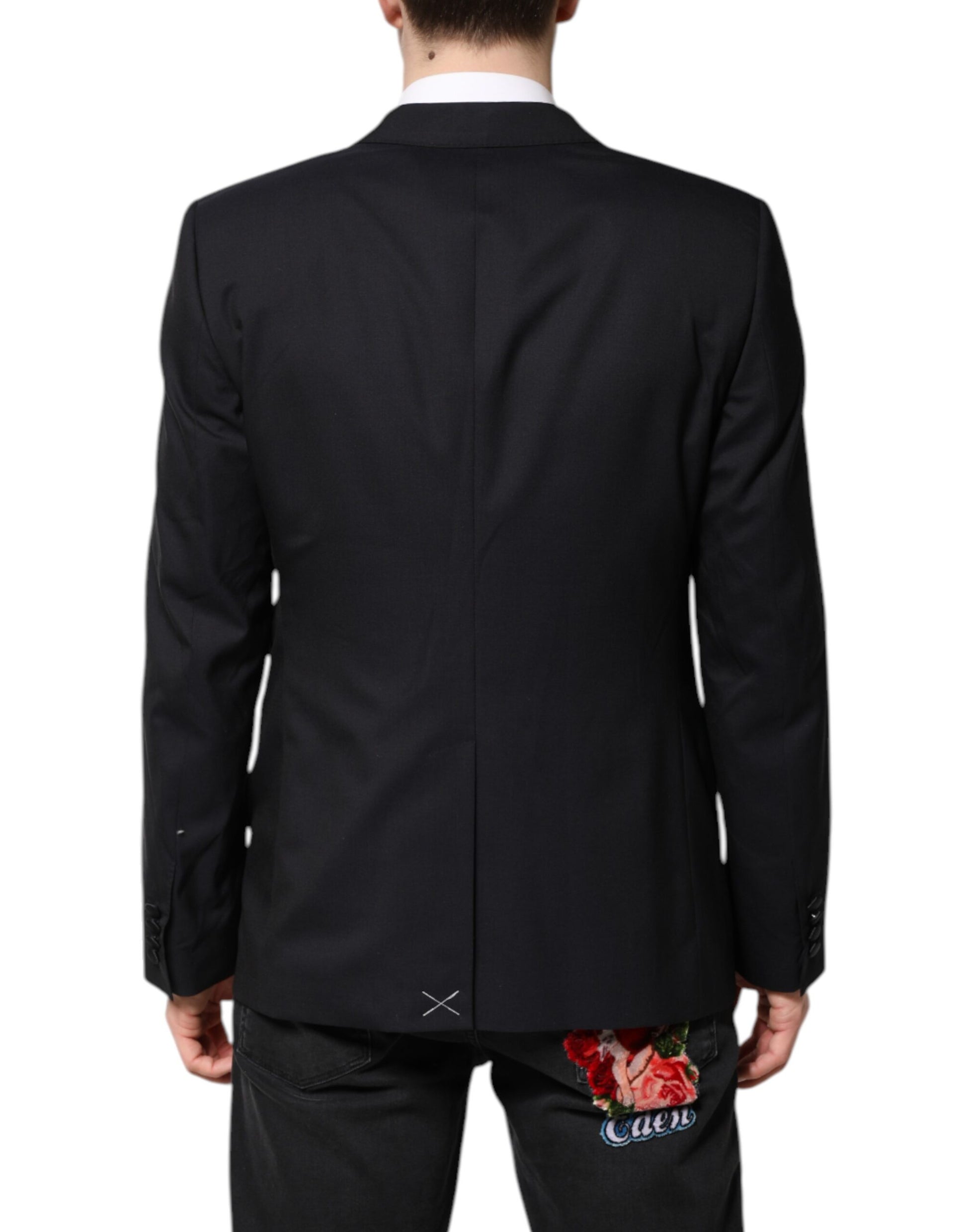 Dark Blue MARTINI Wool Suit 2 Piece Jacket