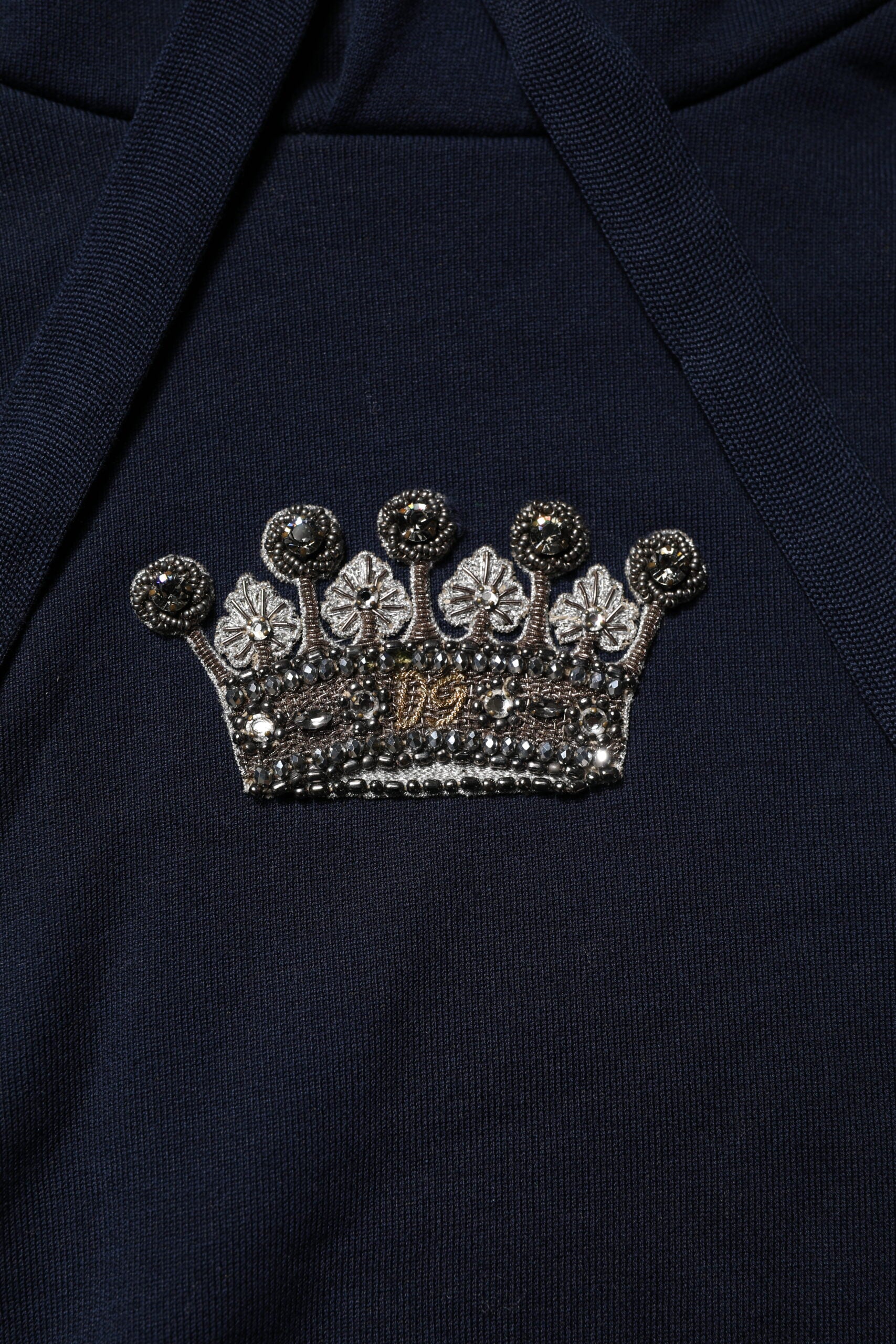 Black Crown Cotton Hooded Sweatshirt Sweater