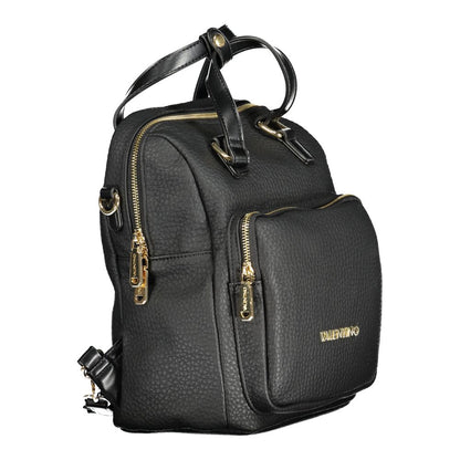 Black Polyurethane Women's Backpack
