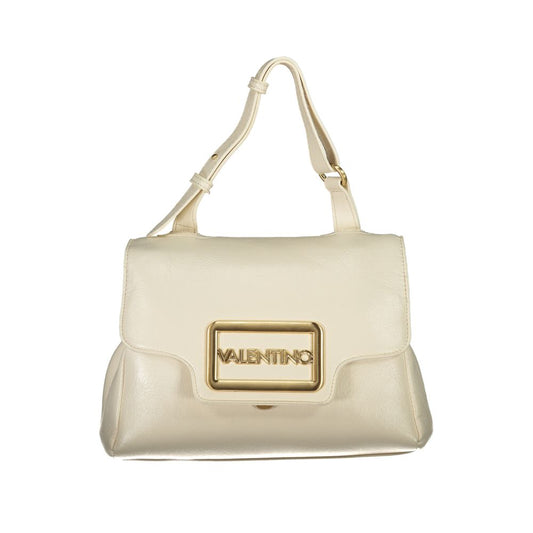 Beige Polyurethane Women's Bag