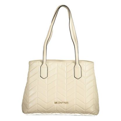 Beige Polyurethane Women's Bag