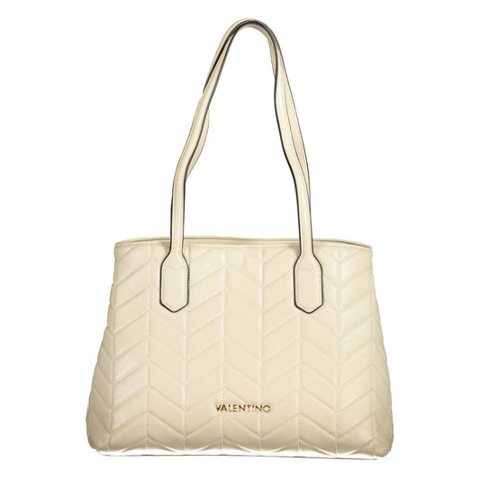 Beige Polyurethane Women's Bag