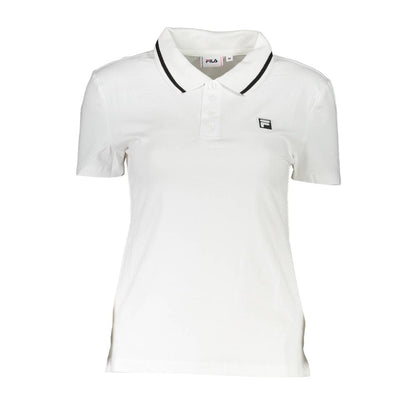 White Cotton Womens Polo Shirt