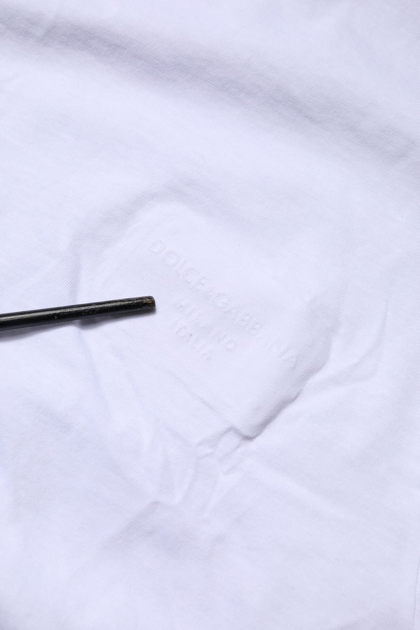 White Cotton Logo Patch Crew Neck T-shirt