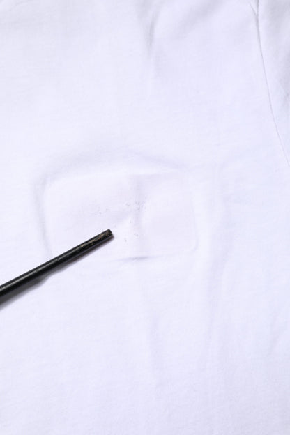 White Cotton Crew Neck Short Sleeves T-shirt