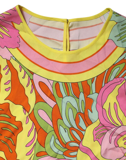 Multicolor Floral Roundneck Sleeveless Top