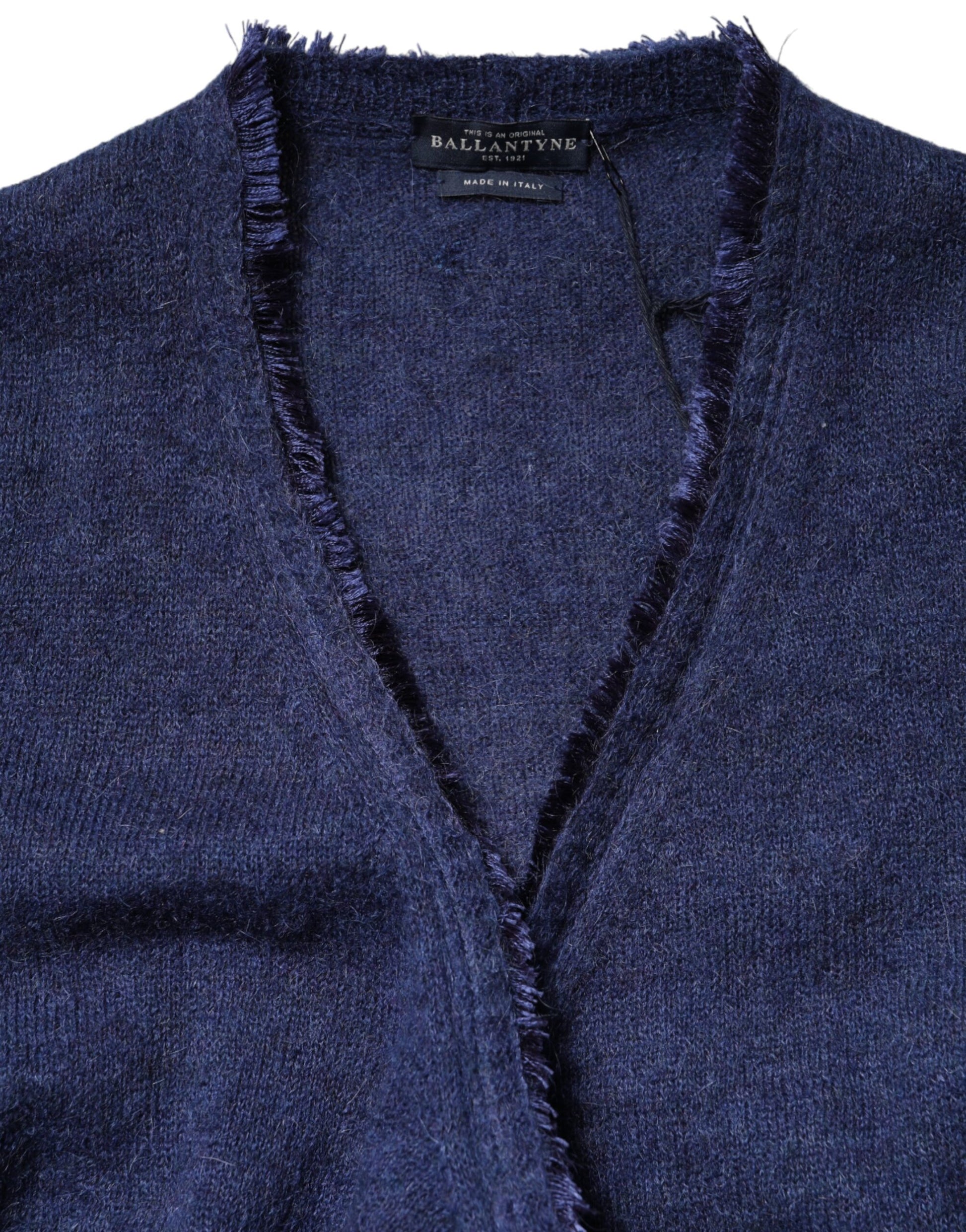 Dark Blue Long Sleeves Overcoat Cardigan Sweater