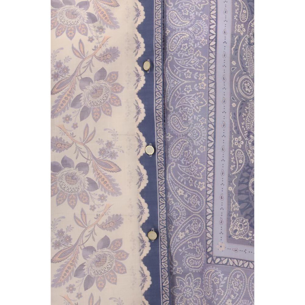 Purple Cotton Pattern Shirt