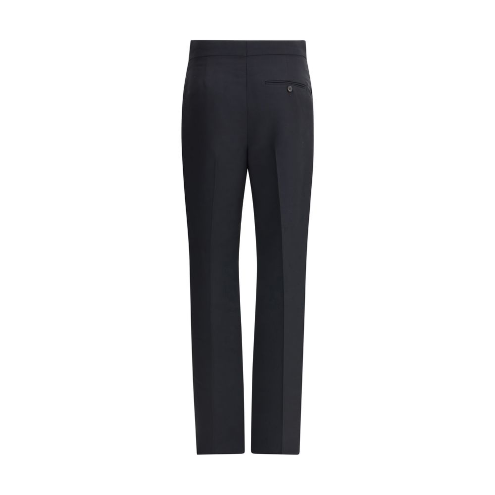 Black Viscose Casual Pants