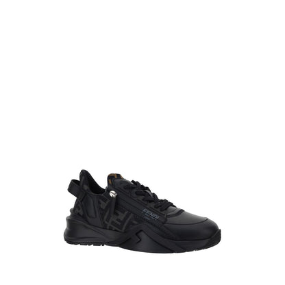 Black Calf Leather Bos Taurus Athletic Sneakers