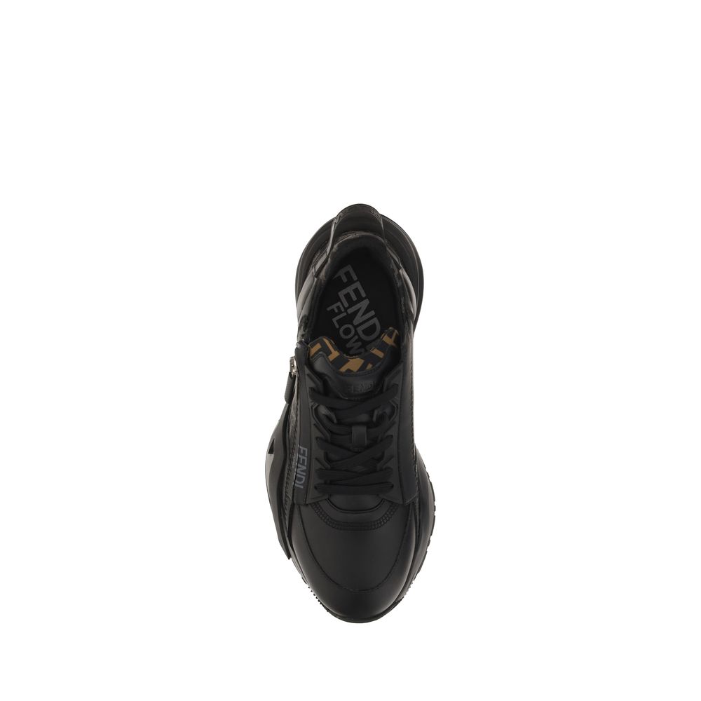 Black Calf Leather Bos Taurus Athletic Sneakers