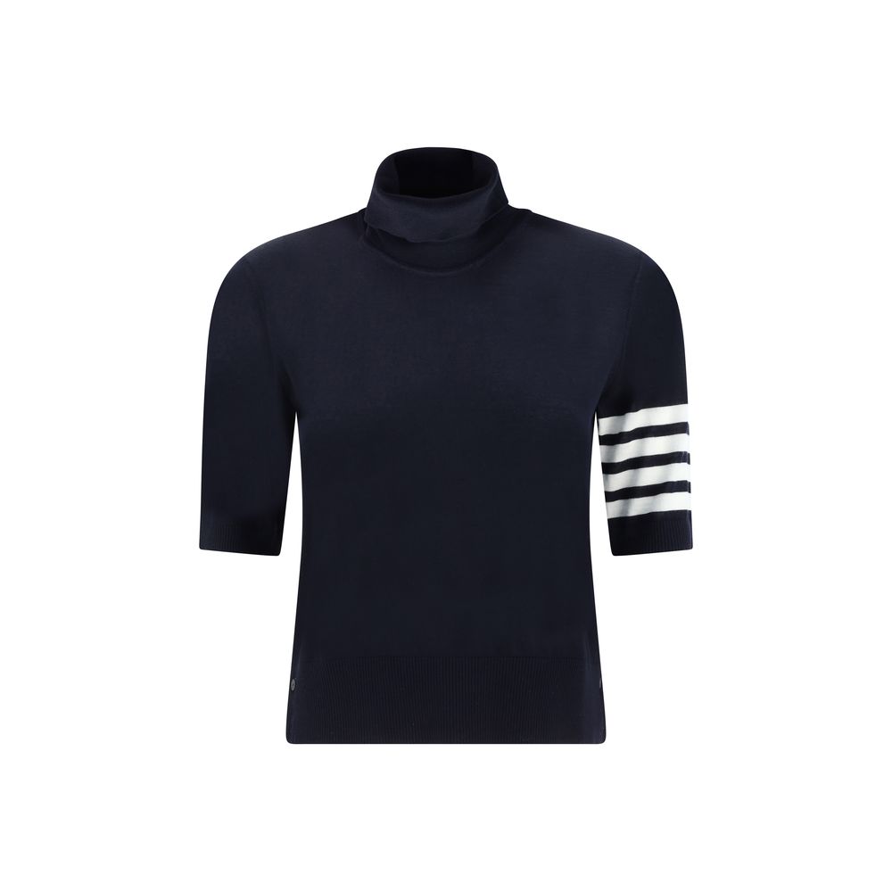 Blue Polyamide Turtleneck