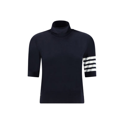 Blue Polyamide Turtleneck