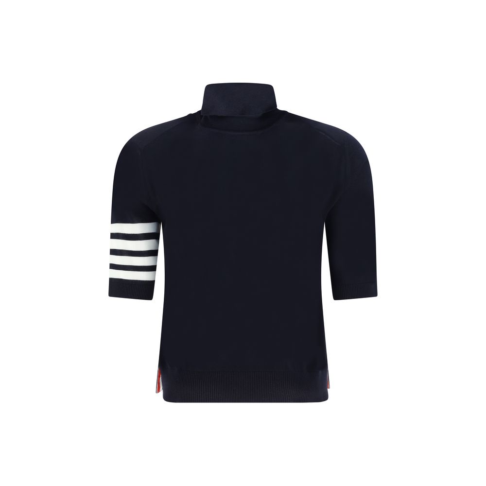 Blue Polyamide Turtleneck