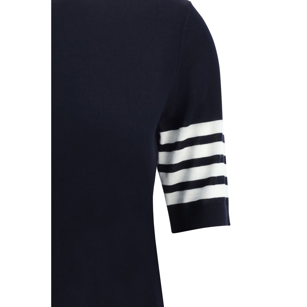 Blue Polyamide Turtleneck