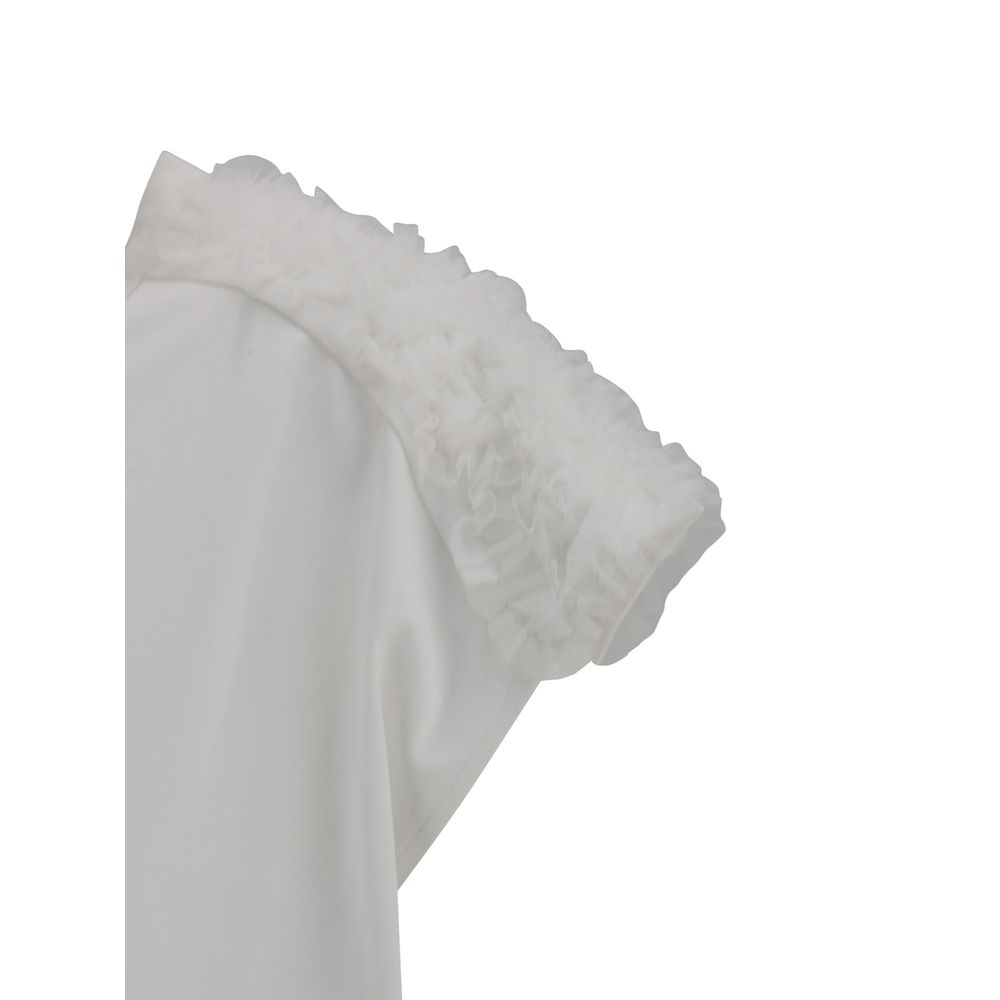 T-Shirt with tulle appliqués