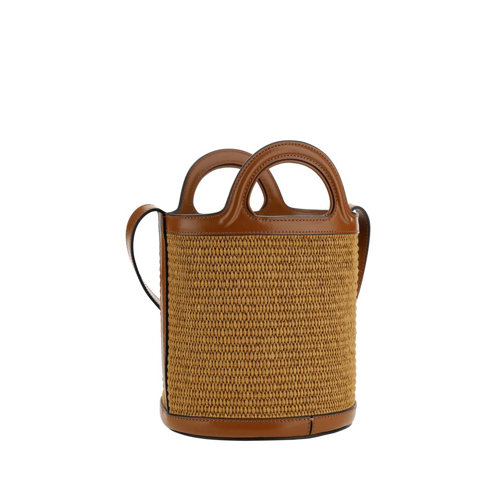 Brown Cotton Backet Bag