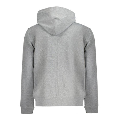 Gray Recycled Polyester Men Hoodie