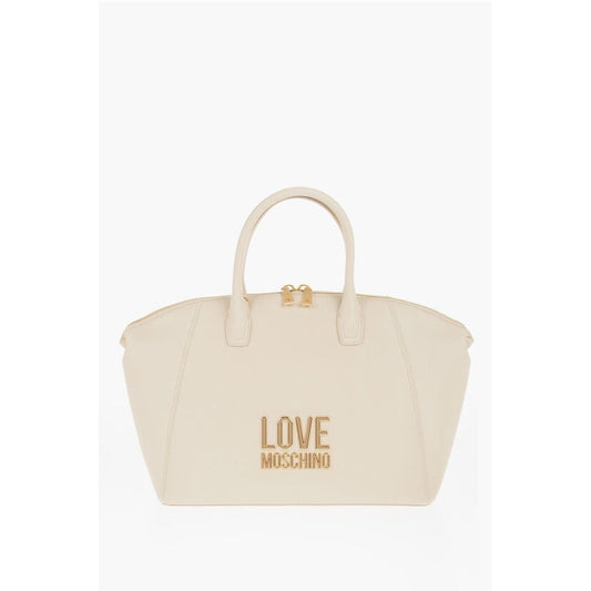 LOVE Faux Leather Tote Bag with Golden Logo