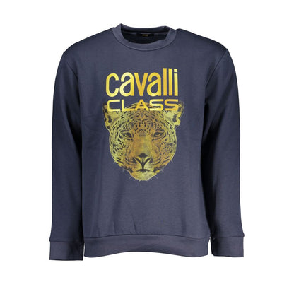 Blue Polyester Men's Sweatshirt