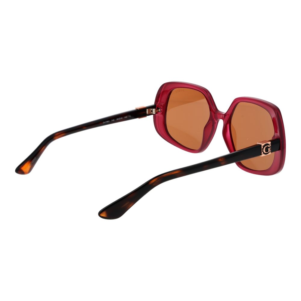 Burgundy Plastic Sunglasses