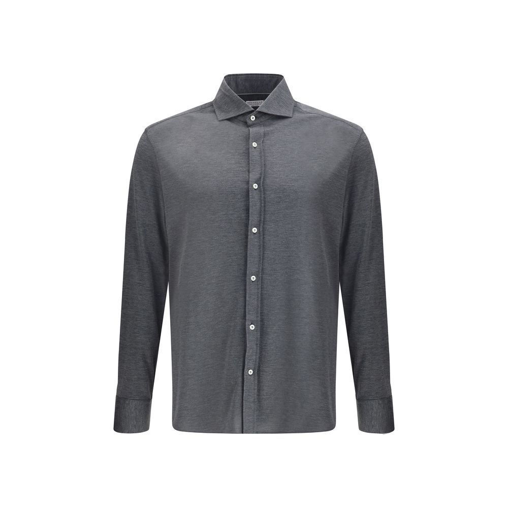 Gray Silk Shirt