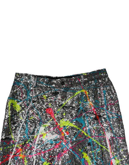 Multicolor Sequined Embellished Pants