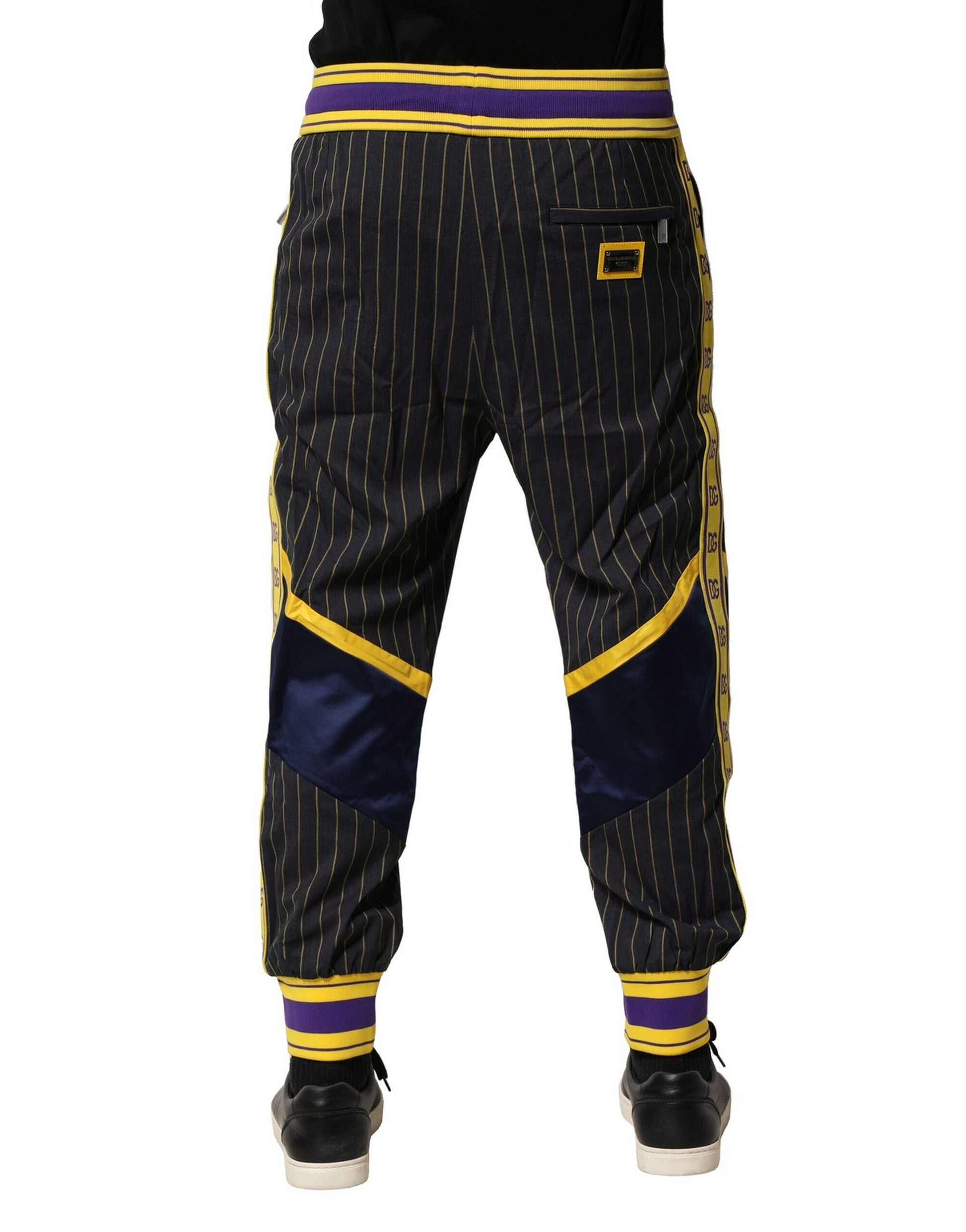 Multicolor Stripes Wool Jogger Pants