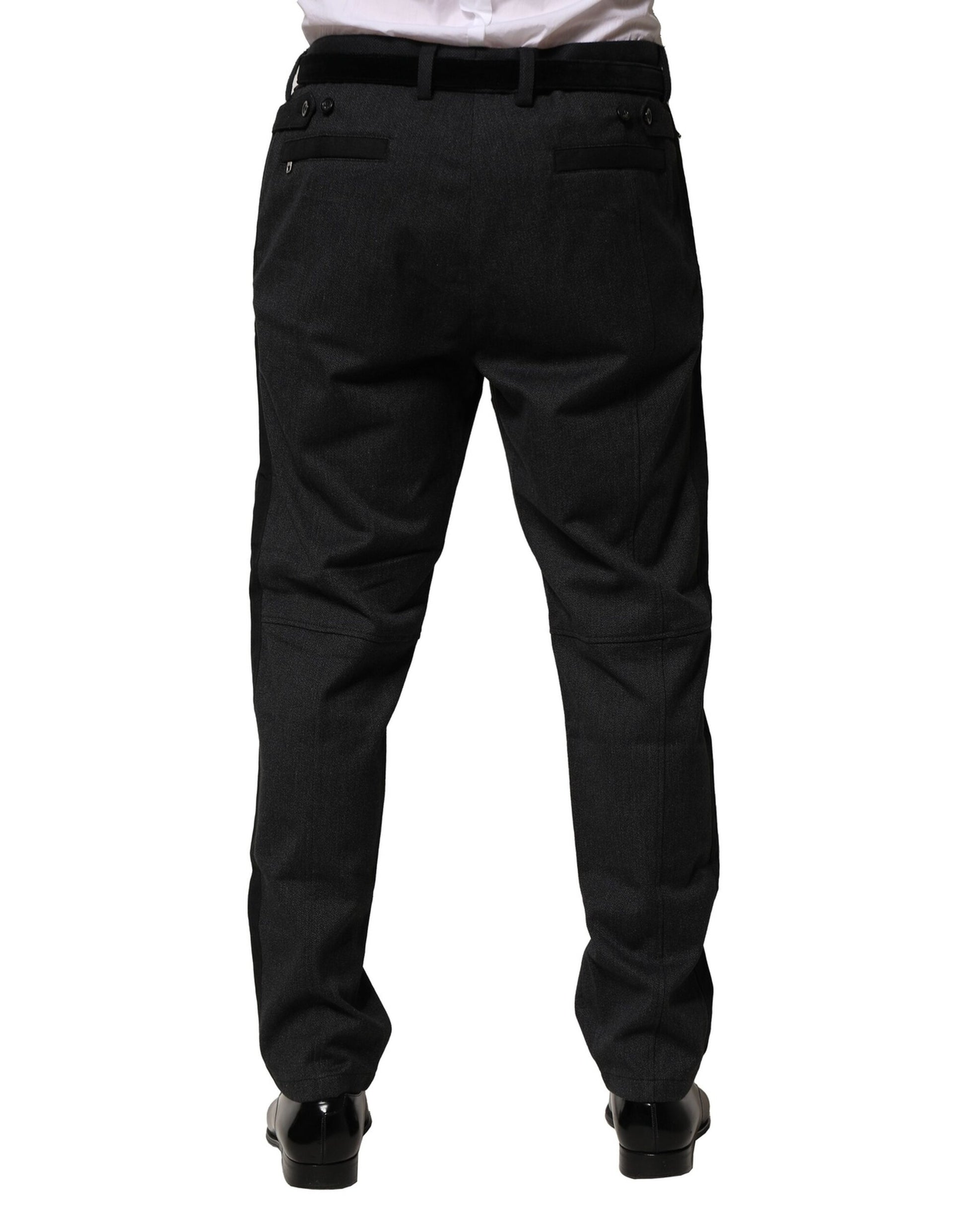 Black Cotton Dress Slim Formal Pants