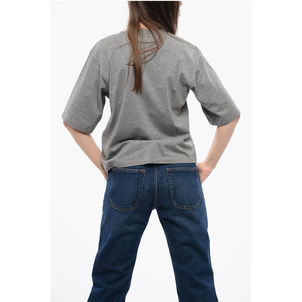Solid Color Cotton Crew-neck T-shirt