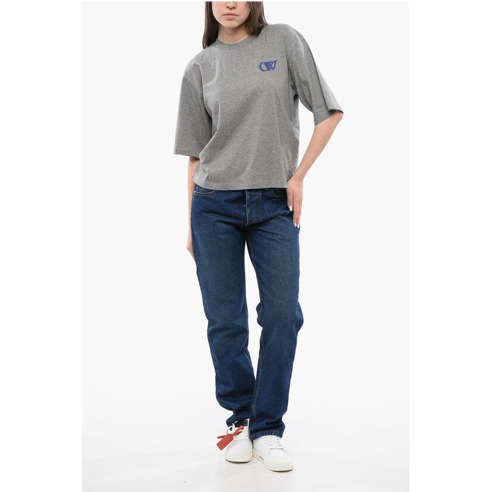 Solid Color Cotton Crew-neck T-shirt