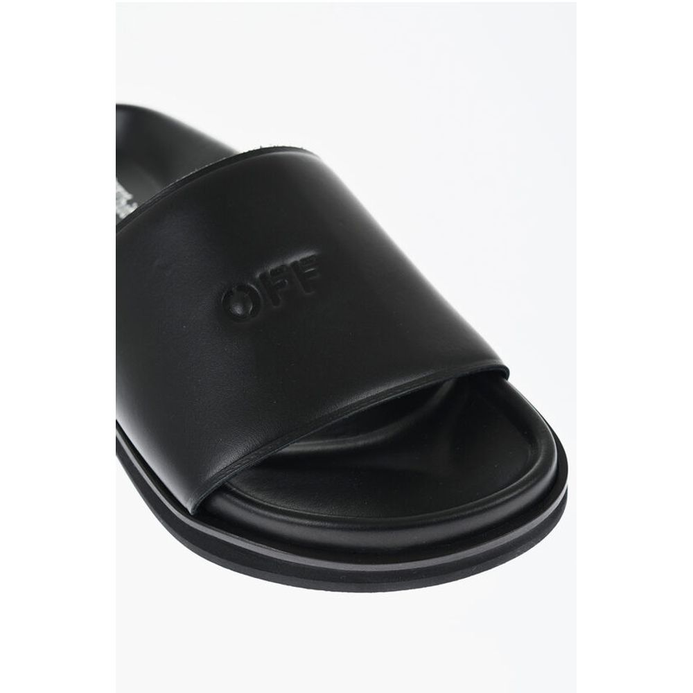 Leather CLOUD OFF STAMP Slides