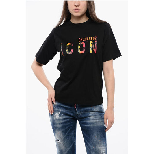 Cotton ICON Crew-neck T-shirt with Gradient Print