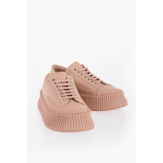 Lace-up Canvas Sneakers with Chunky Sole