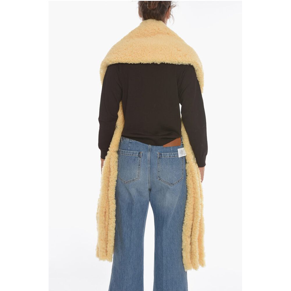Fringed Shearling Scarf