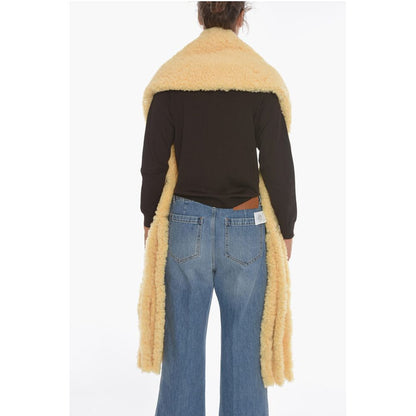 Fringed Shearling Scarf