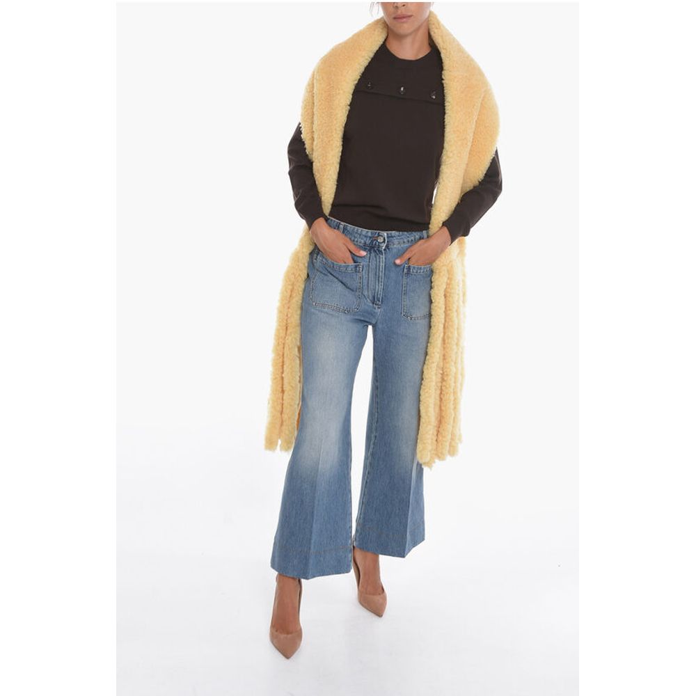 Fringed Shearling Scarf